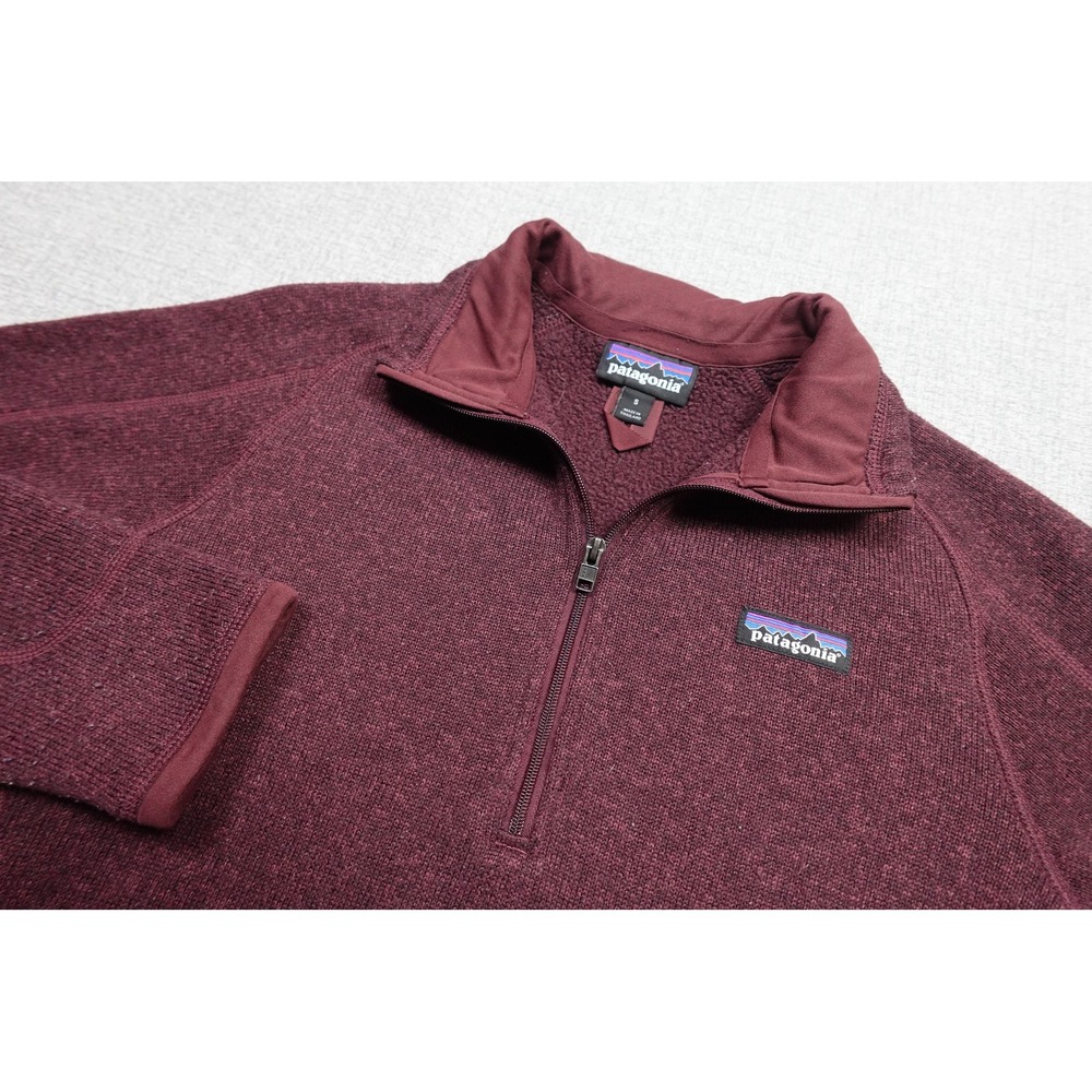 Patagonia Better Sweater Womens Small Red 1/4 Zip Fleece Pullover Soft Warm
